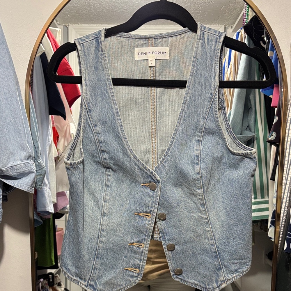 Aritzia Denim Blue Vest Top